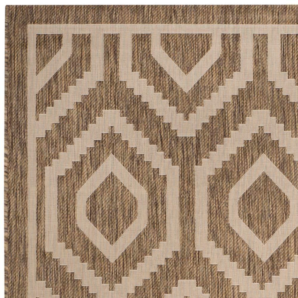 Safavieh Courtyard Amelia Geometric Indoor/Outdoor Area Rug, 9' x 12', Brown/Bone