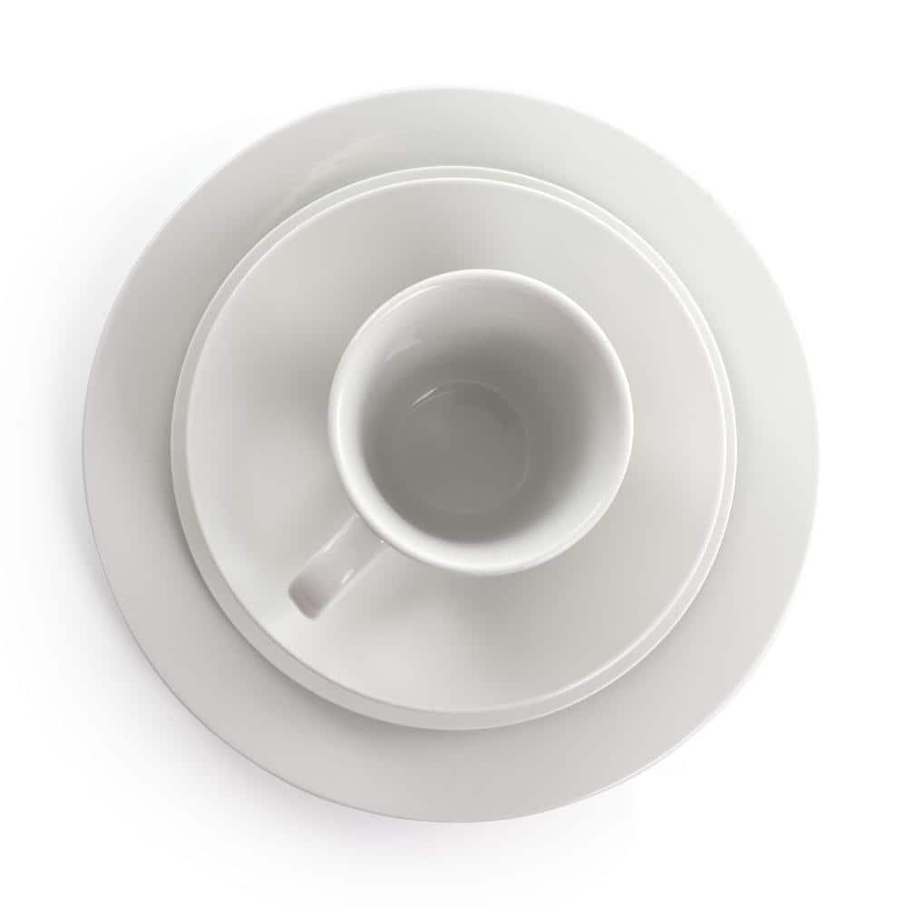 Elama Marshall 16 Piece Porcelain Dinnerware Set in White