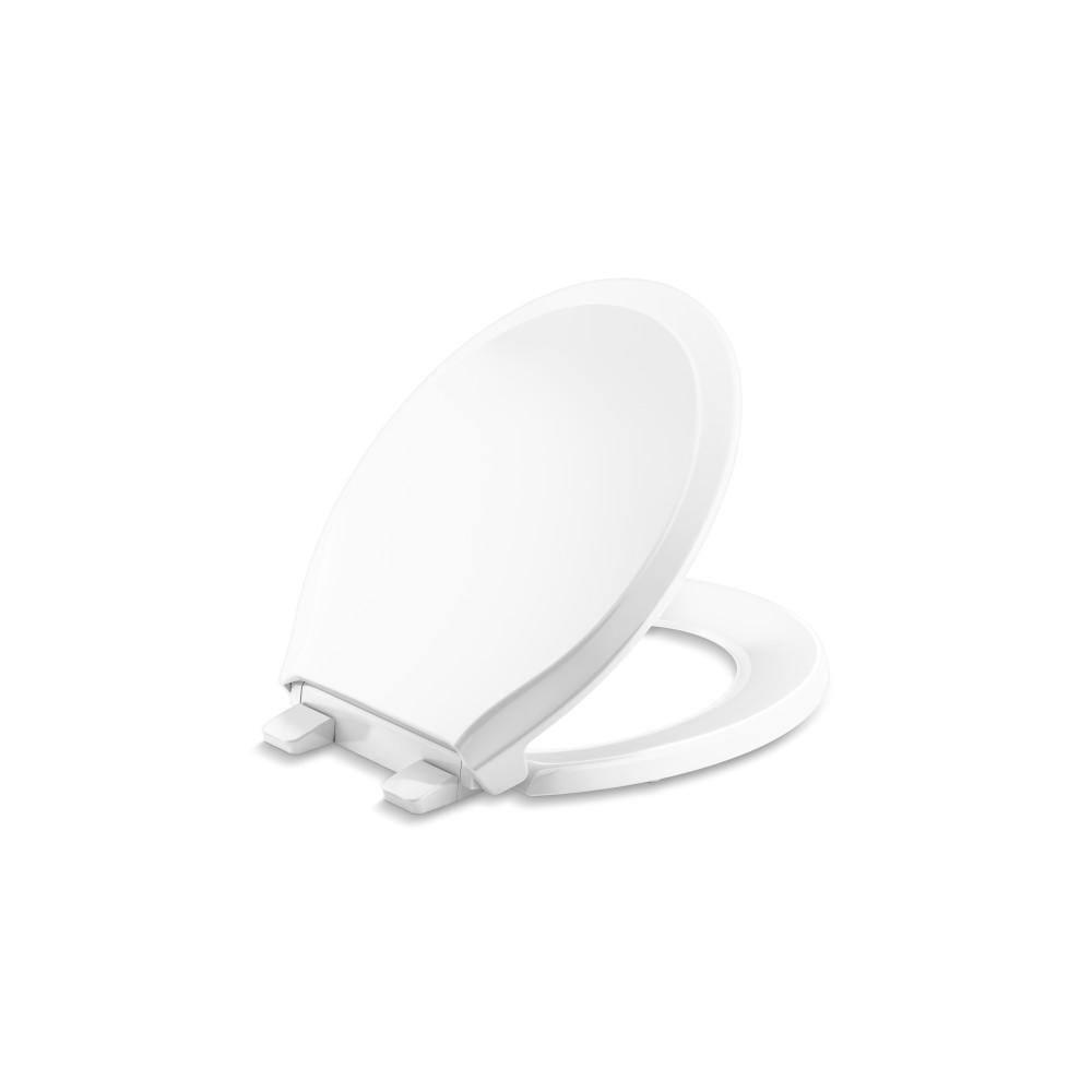Rutledge Front Quiet-Close with Grip-Tight Bumpers Round Toilet Seat