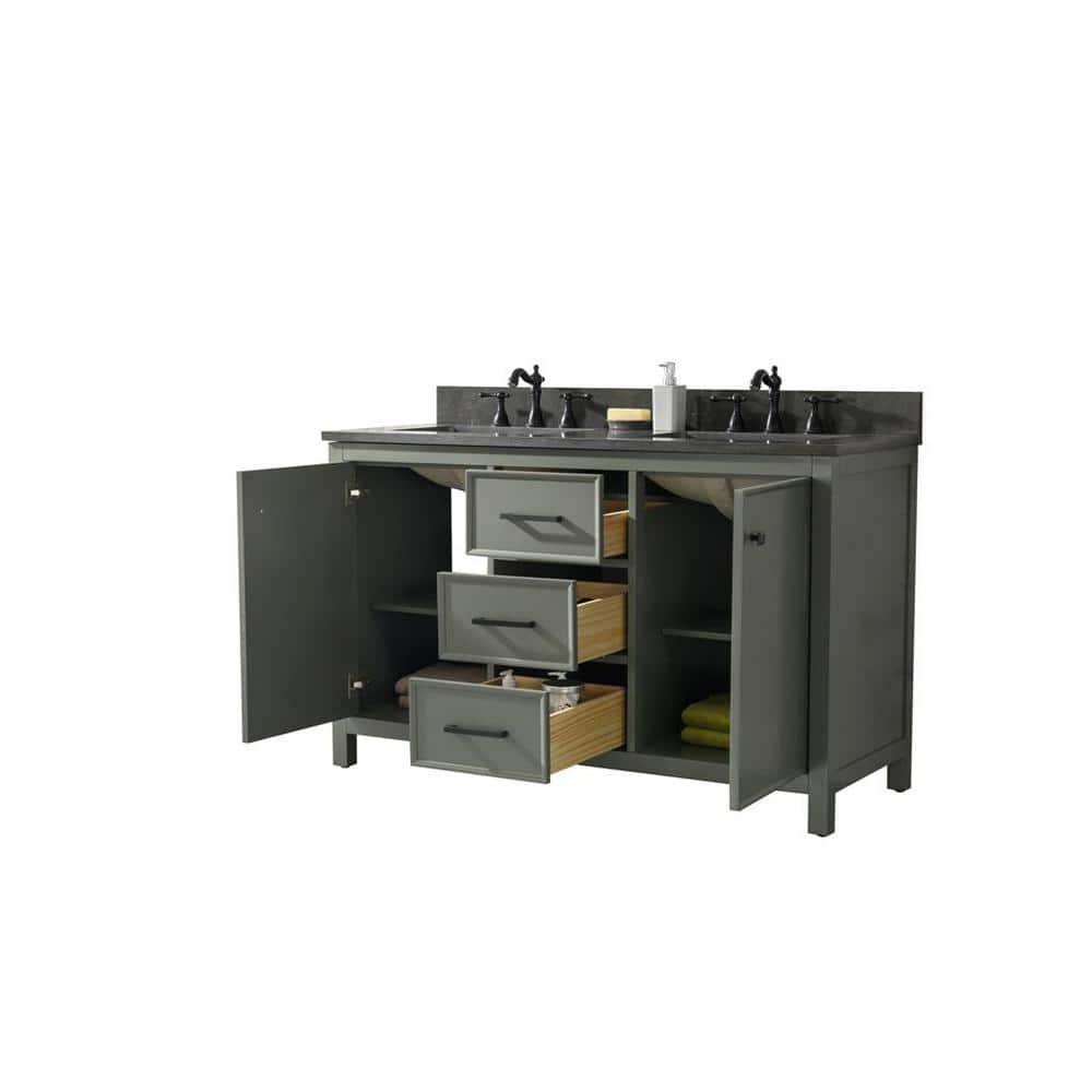 Legion Furniture 54" MDF/Veneer Wood Double Sink Vanity Cabinet - Vogue Green