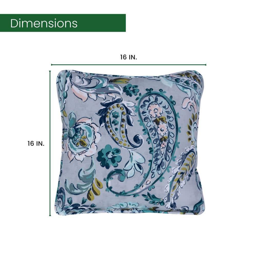 Hanover Paisley Linen Indoor/Outdoor Throw Pillow