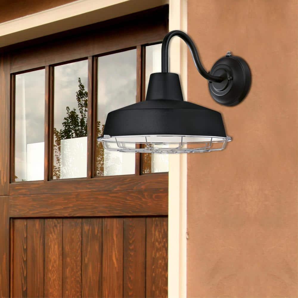 Westinghouse Lighting Westinghouse Academy One-Light LED Outdoor Wall Fixture, Cage Shade 20 Textured Black (New Version) 12-Inch 7 to 12 Inches 13 to