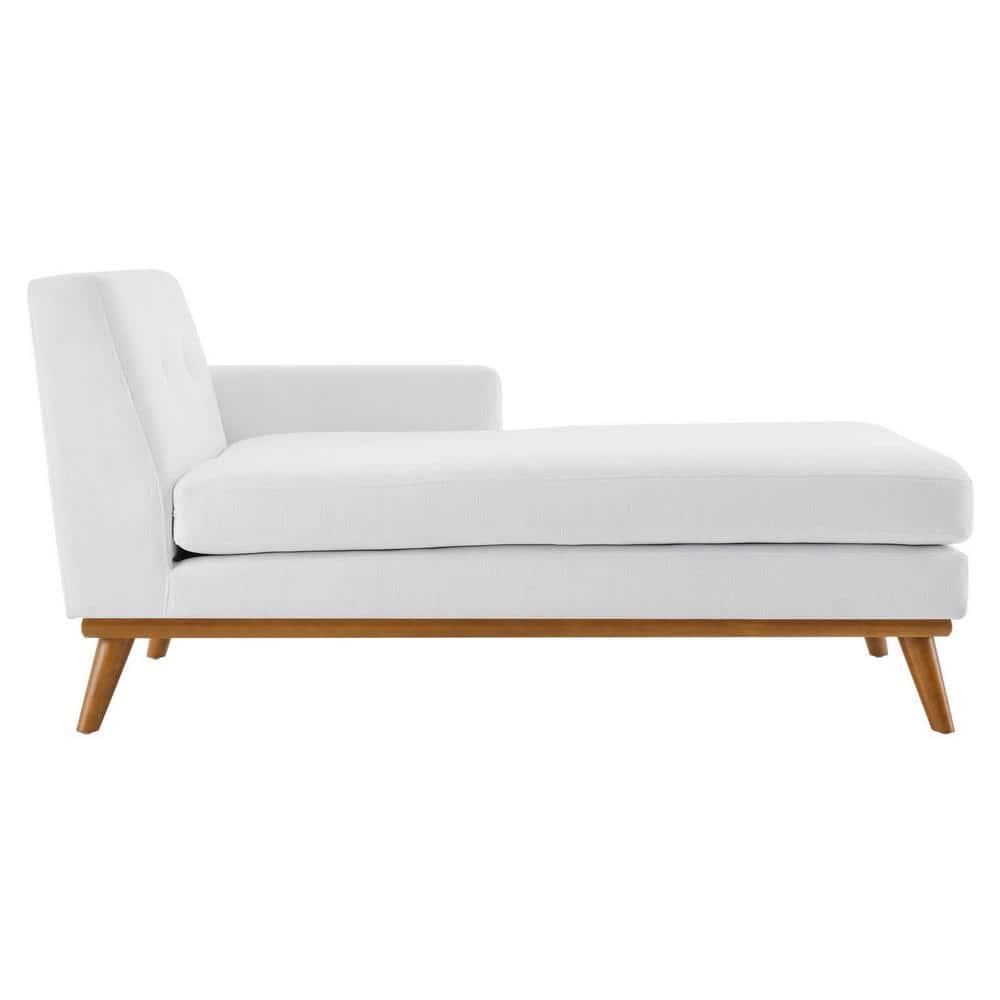 Modway Engage Right-Facing Upholstered Fabric Sectional Sofa in White