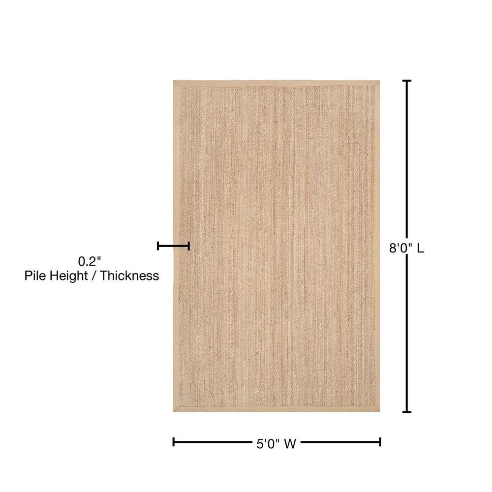 nuLOOM Elijah Seagrass Natural Area Rug, 5' x 8', Beige