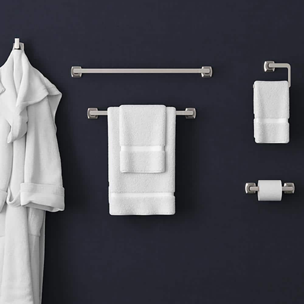 Pfister Vaneri Towel Ring, Hand Towel Holder for Bathroom, Wall-Mounted, Screw-In, Spot Defense Brushed Nickel Finish, BRBVRI0GS