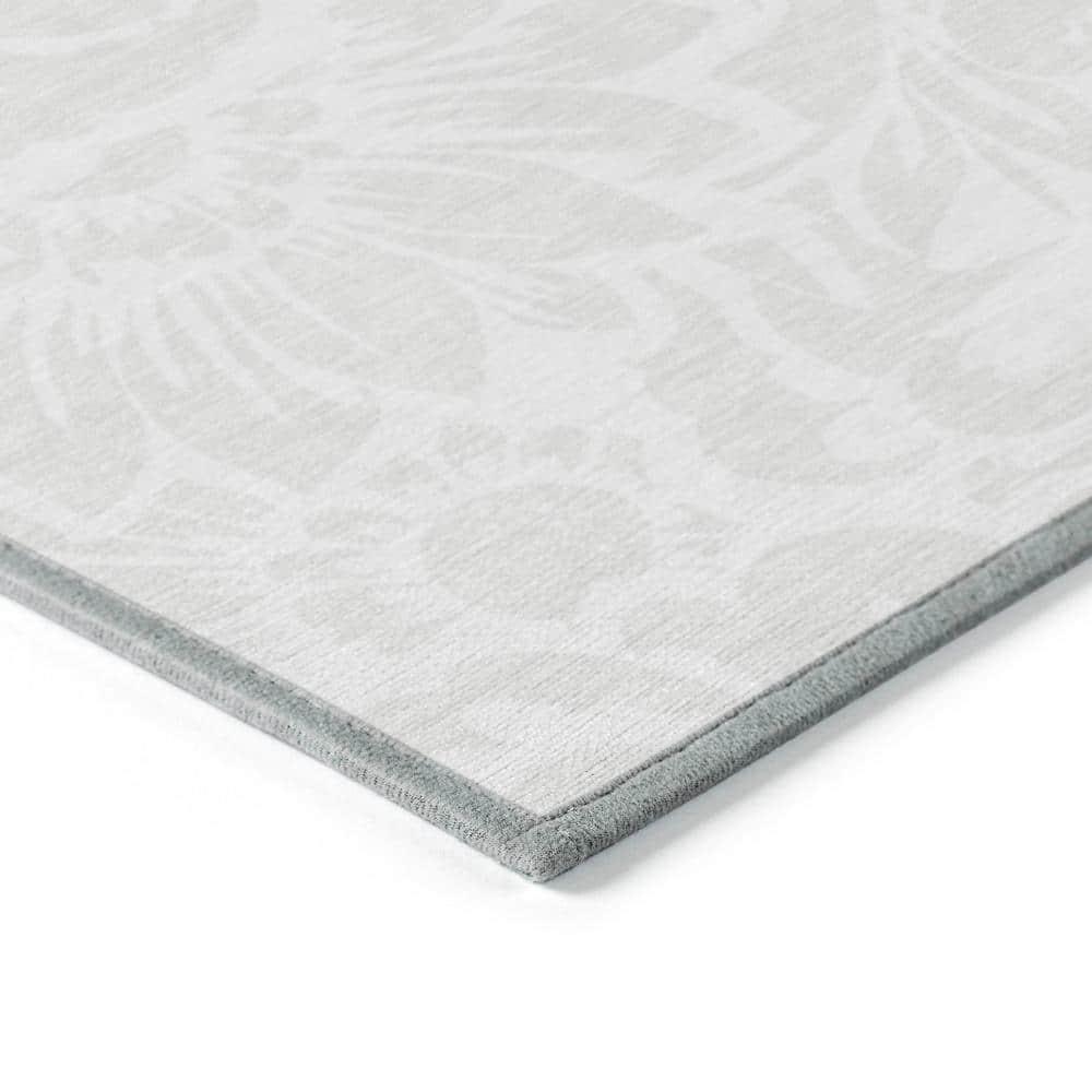 Addison Rugs Machine Washable Indoor/ Outdoor Whimsy Floral Chantille Rug Ivory - 1'8" x 2'6"