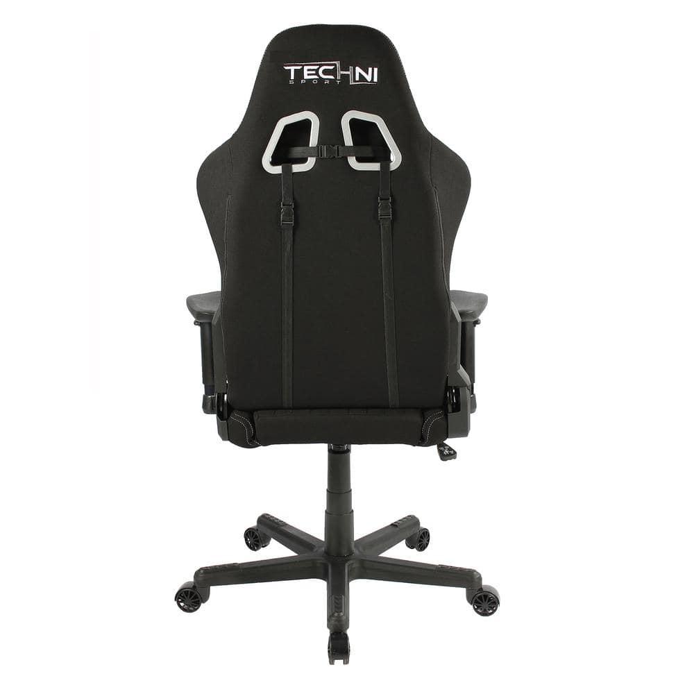 Techni Sport Techni Sport Adjustable Reclining Ergonomic Swiveling PC & Racing Game Chair in Black