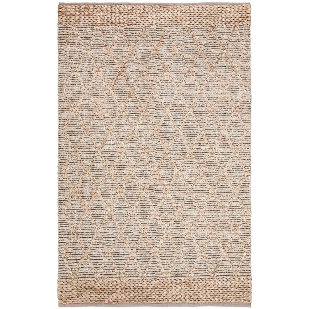 Natural Fiber NF951 Hand Loomed Indoor Area Rug - Silver - 6'x9' - Safavieh