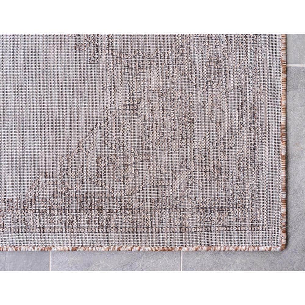 Unique Loom 9' 0 x 12' 2 Rectangle Indoor/Outdoor Traditional Beige Area Rug