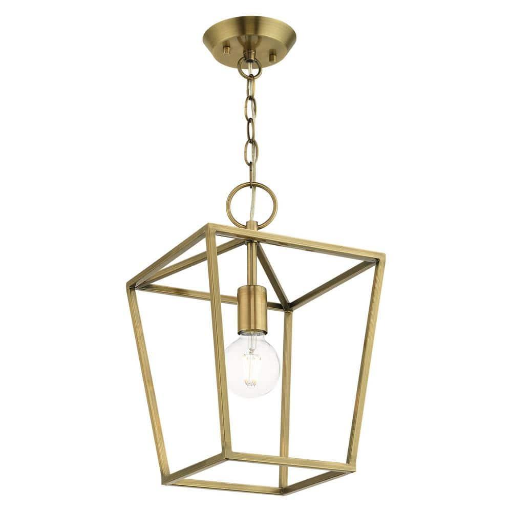 10 Sq. inch 1 Light Convertible Lantern Pendant Lighting Fixture