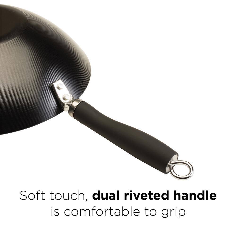 Hong Kong Chopstick House Carbon Steel Wok with Helper Handle