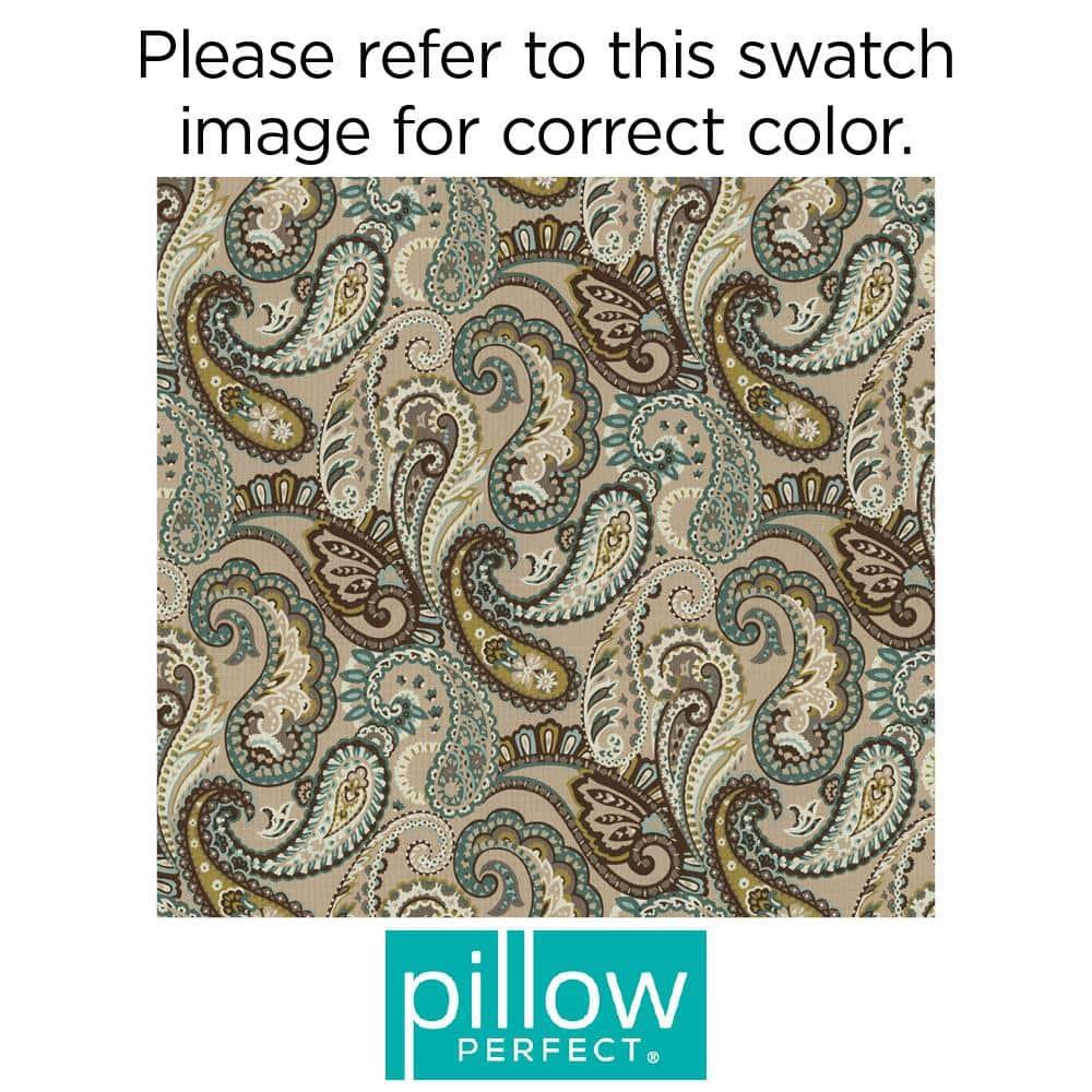 Pillow Perfect Tamara Paisley Indoor/Outdoor Reversible Throw Pillow (Set of 2)