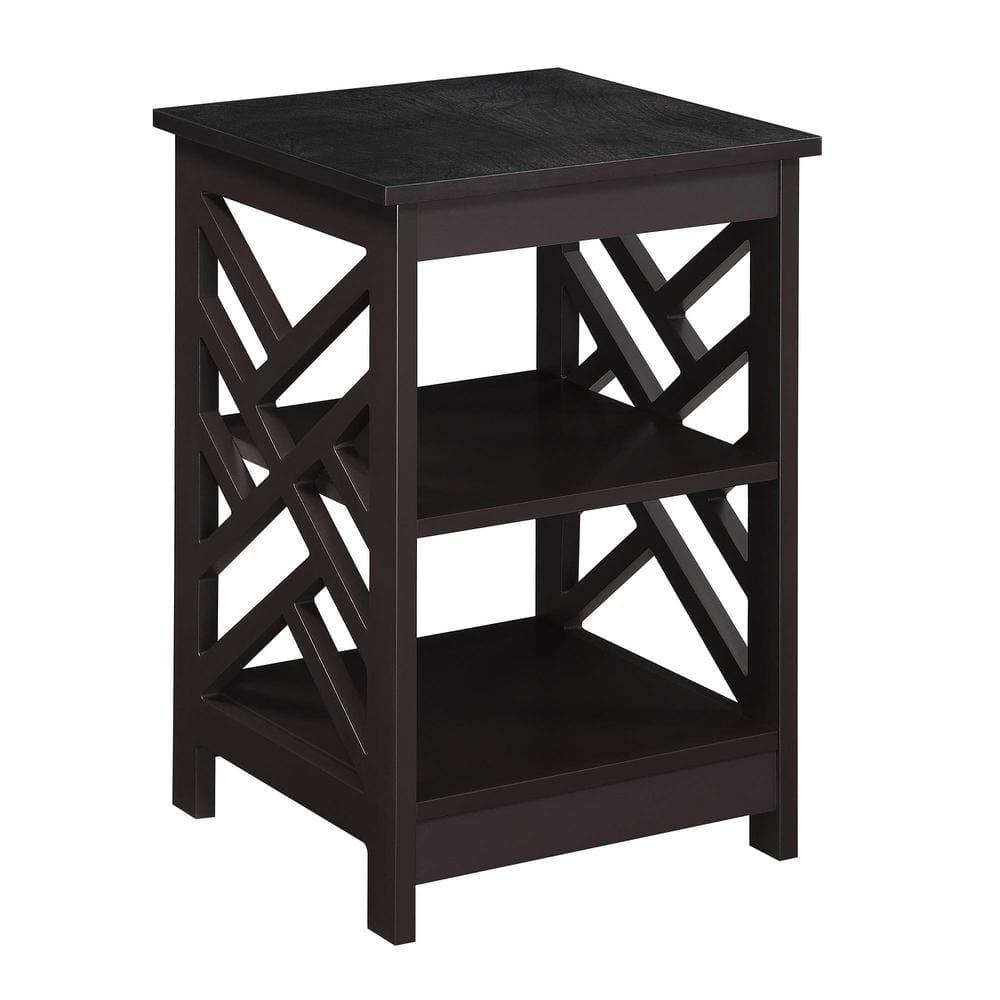 Convenience Concepts Titan End Table with Shelves, Multiple Finishes