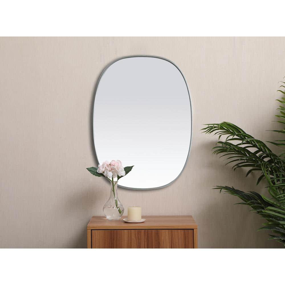 Sabine Metal Curved Oval Wall Mirror