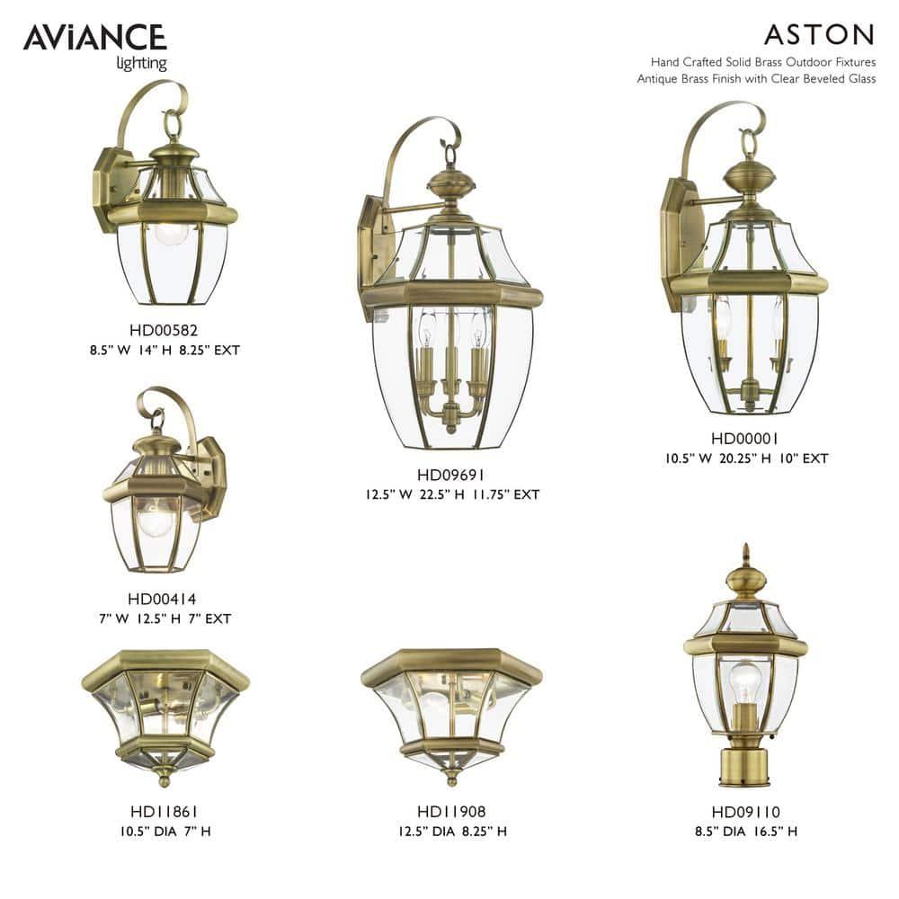 Livex Lighting Monterey 3 - Light Wall Light in  Antique Brass