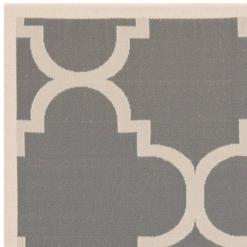 Courtyard CY6243 Power Loomed Indoor and Outdoor Area Rug - Grey/Beige - 4'x4' - Safavieh