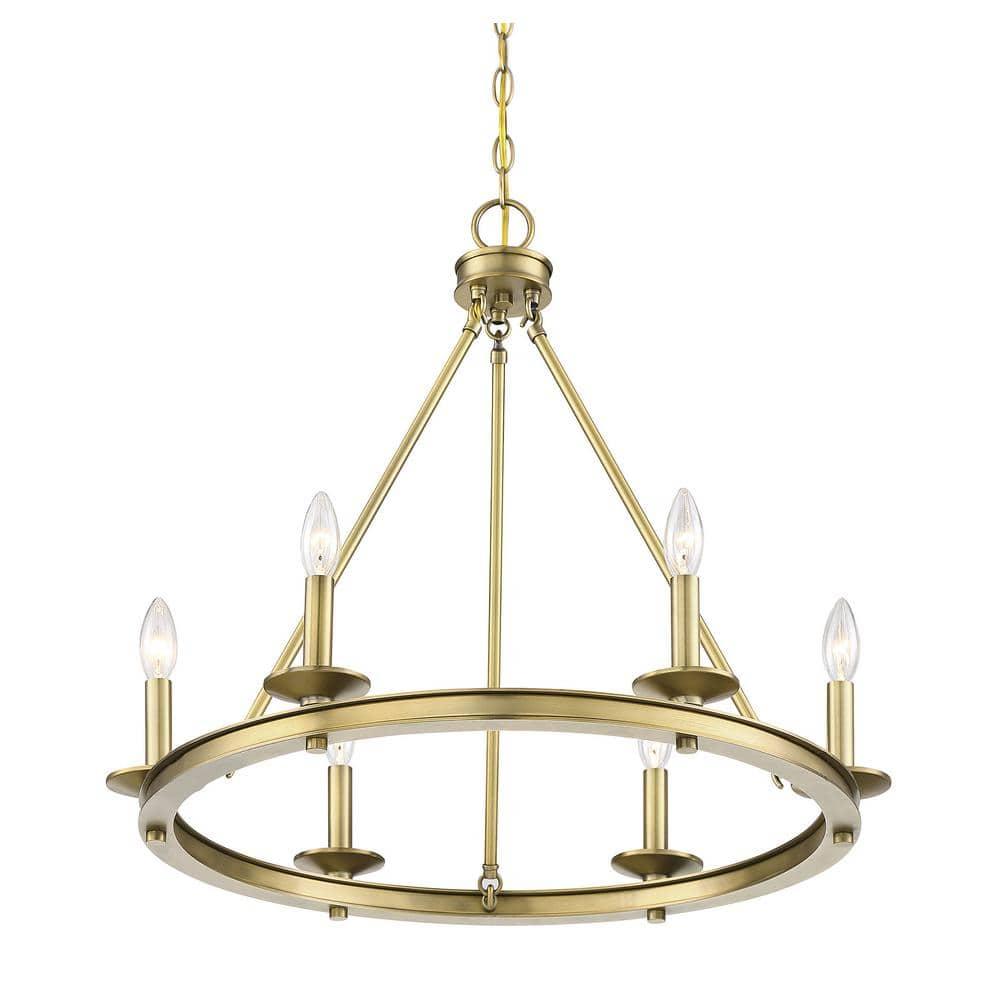 Savoy House Middleton 6 - Light Chandelier in  Warm Brass