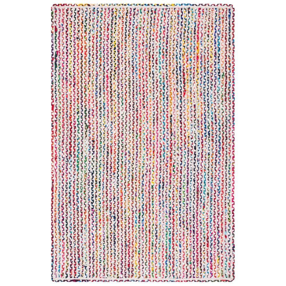 Braided BRD261 Hand Braided Area Rug - Ivory/Multi - 8'x10' - Safavieh.