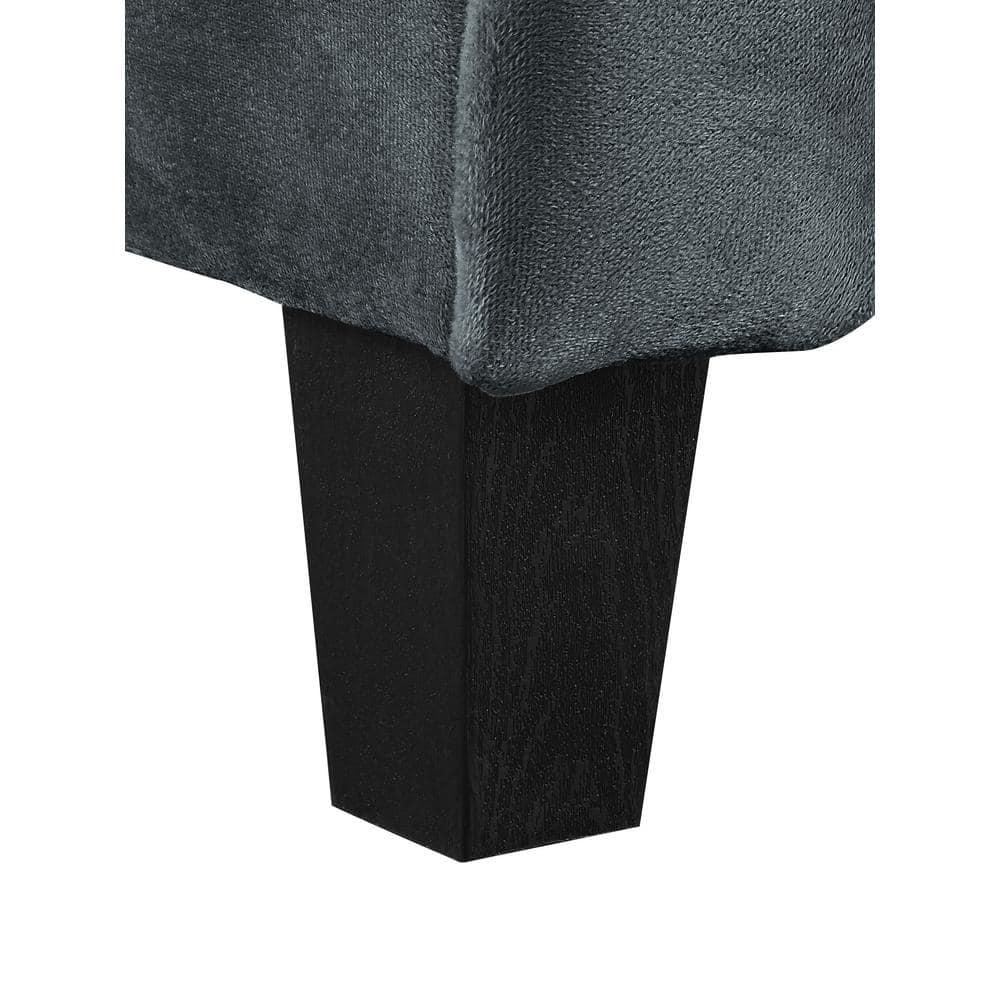 Lifestyle Solutions Taryn Traditional Sofa with Rolled Arms, Dark Gray Fabric