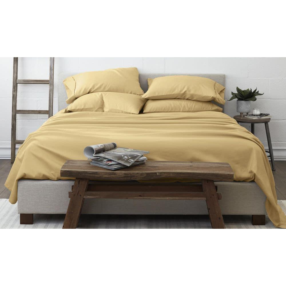 Ienjoy Home Twin Microfiber Gold 4-Piece Bed