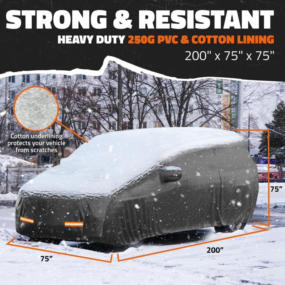 Mockins Heavy Duty Large SUV Car Cover - 200"x75"x75" - 250g PVC Cotton Lining