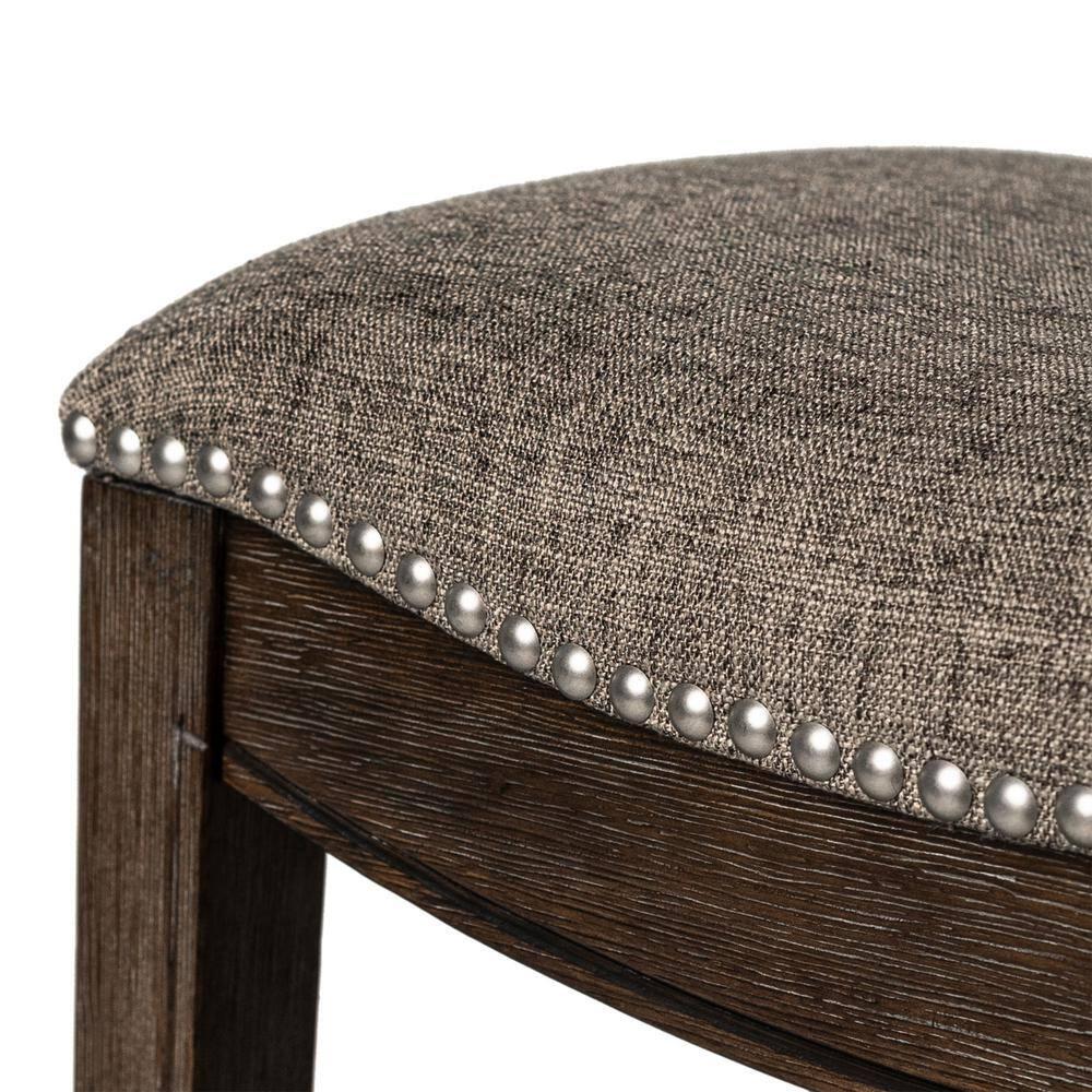 Maven Lane Maven Lane Adrien Backless Saddle Kitchen Stool with Fabric Upholstery