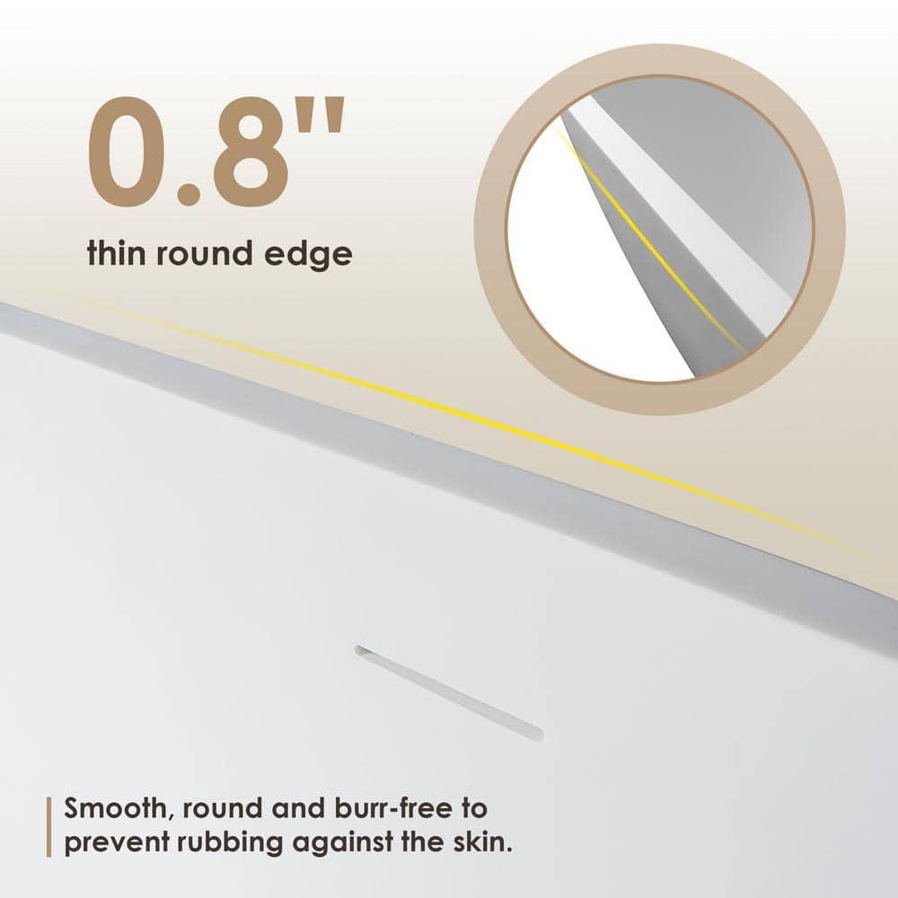 Ryder 59.1'' x 29.5'' Freestanding Soaking Stone Rein Bathtub