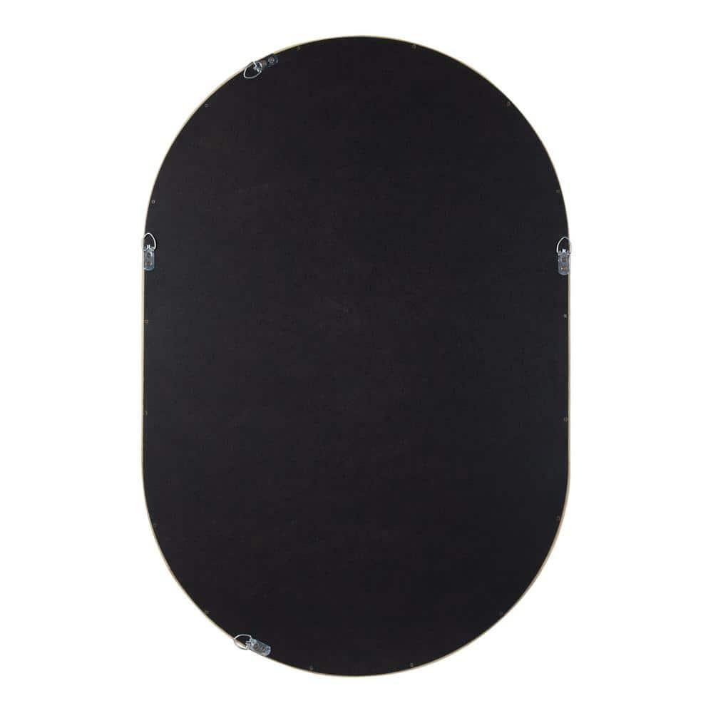 24" x 36" Hutton Wood Framed Capsule Wall Mirror Natural: Scandinavian Style, Poplar Frame - Kate & Laurel