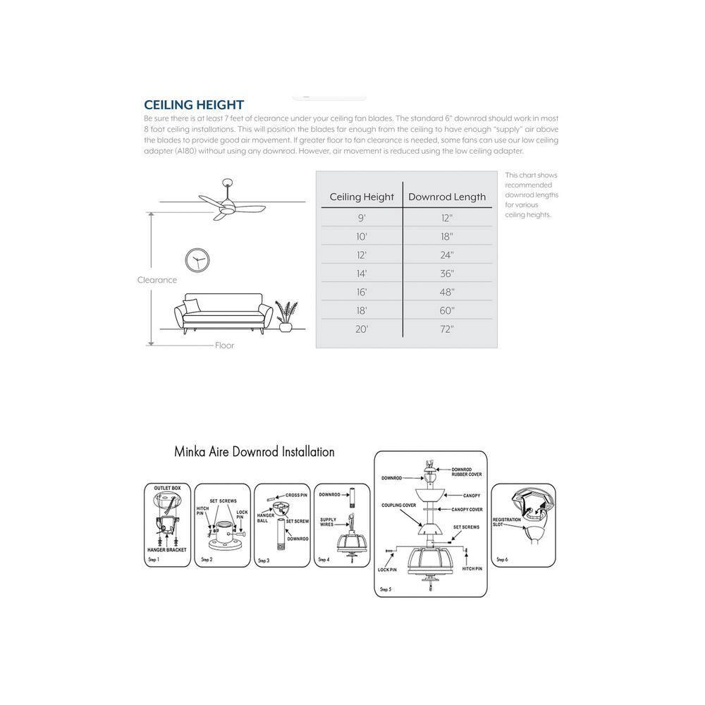 65" Minka Aire Farmhouse Indoor Ceiling Fan with Dimmable LED Light Oil Rubbed Bronze for Living Room Kitchen Bedroom Family House