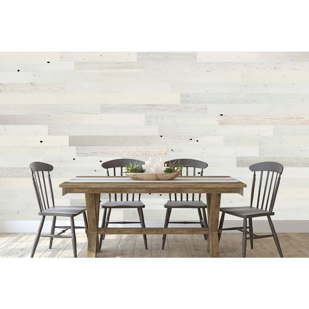 Timberchic River Reclaimed Wooden Wall planks - Simple Peel & Stick Wall Covering Application for DIY Accent Wall & Home Improvement - Modern, Premium Wall Paneling