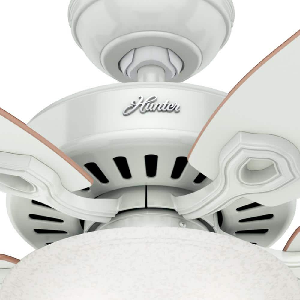 Hunter Fan 52" Builder Deluxe 5 - Blade Standard Ceiling Fan with Pull Chain and Light Kit Included