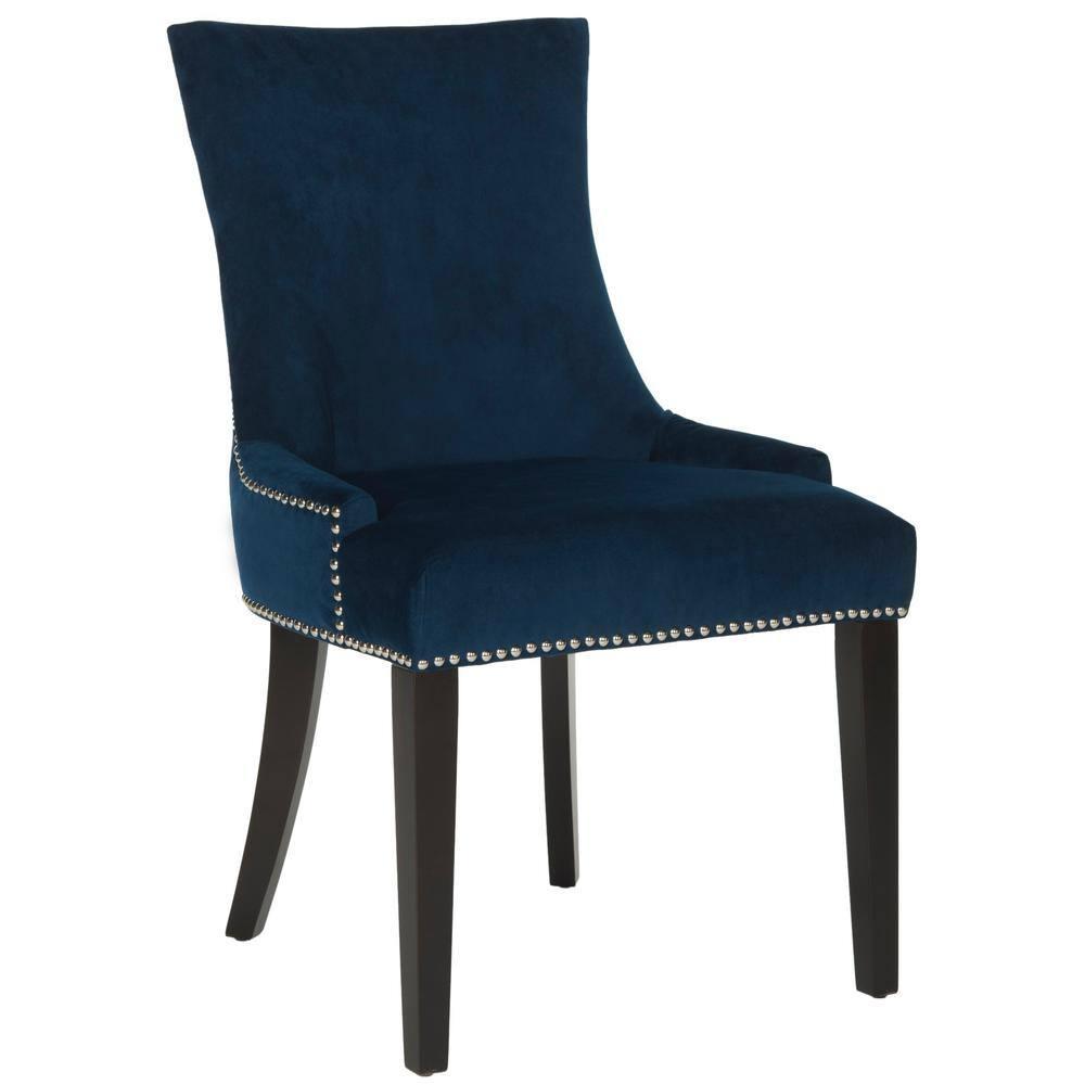 Lester 19"H Dining Chair (Set of 2) - Dark Navy - Safavieh