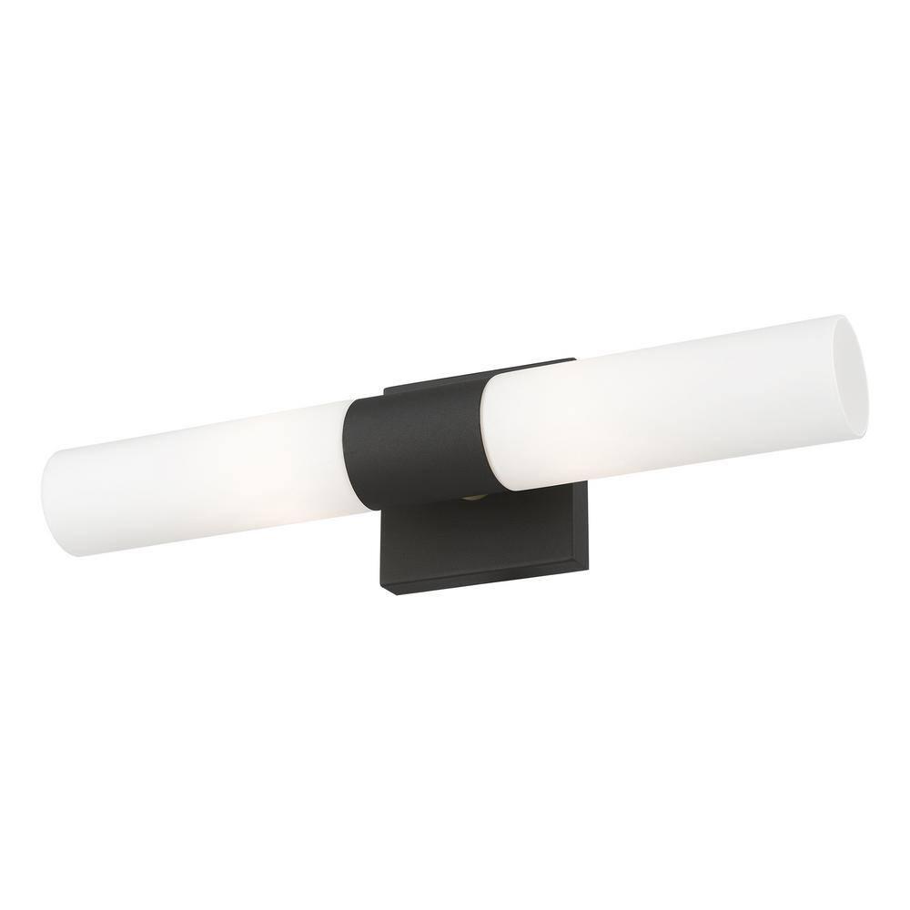 Aero 18" Black and Brass 2-Light Vanity Sconce