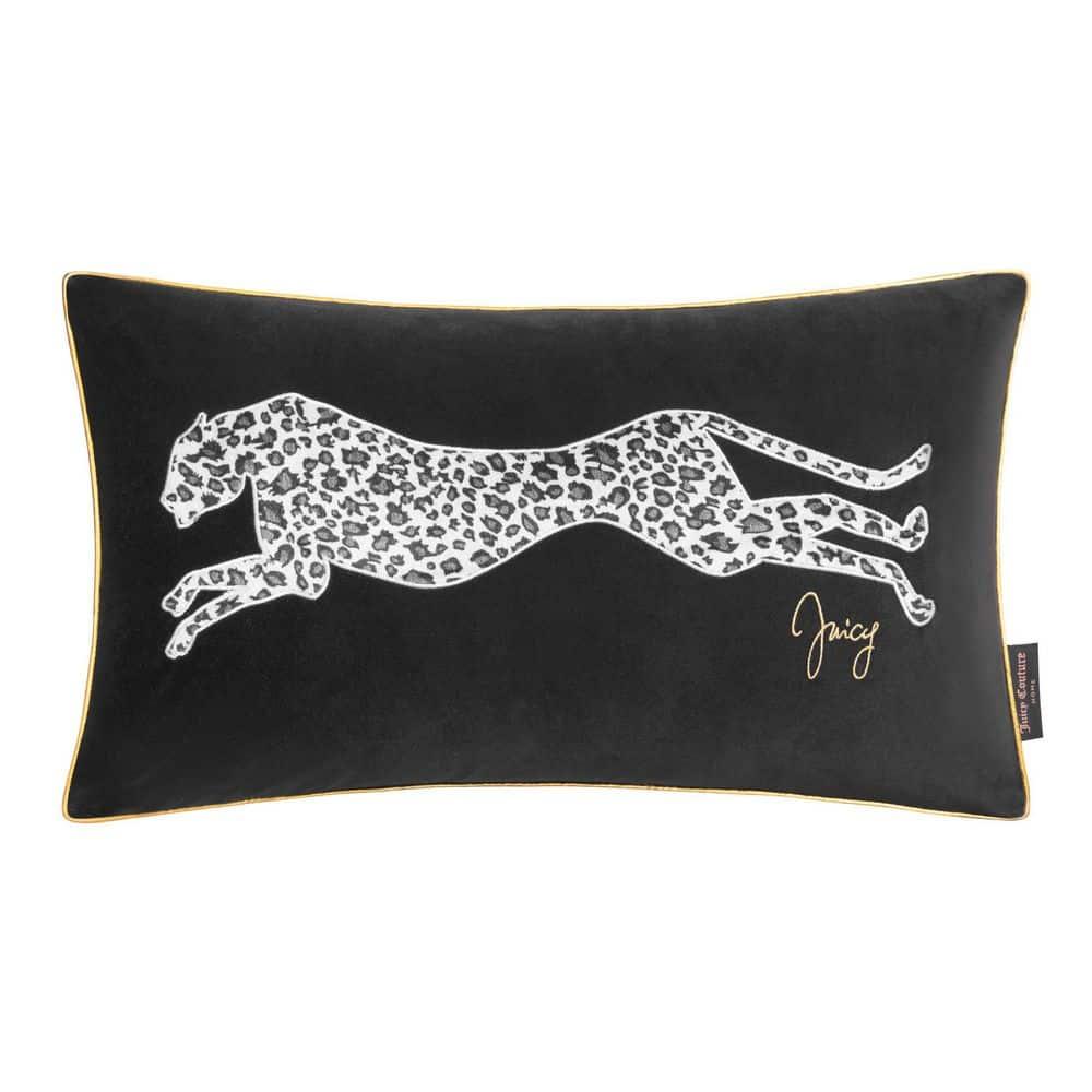 Juicy Couture Juicy Couture Velvet Cheetah Plush Decorative Throw Pillows - 14" x 24"