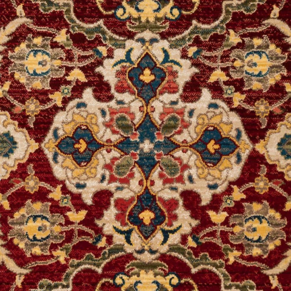 Kashan KSN307 Power Loomed Area Rug - Red/Blue - 5'1"x7'5" - Safavieh