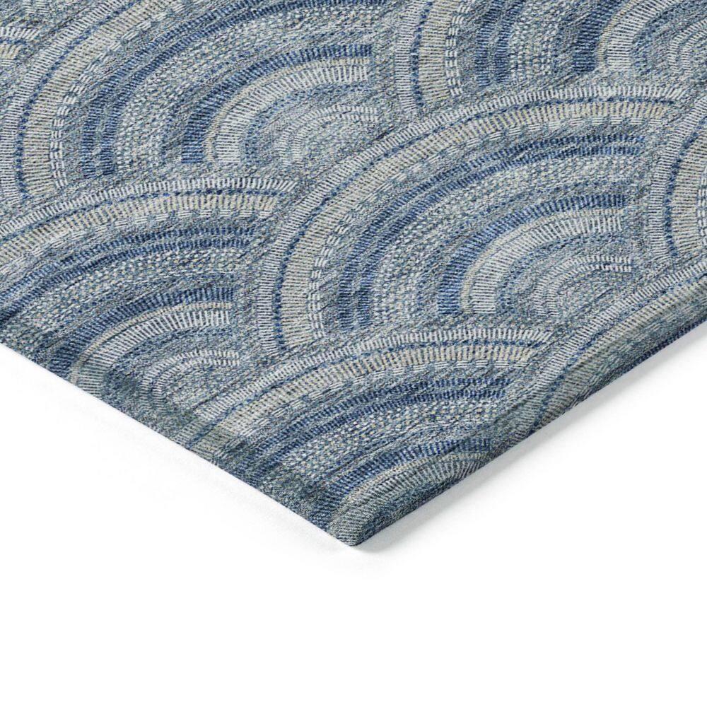 Addison Rugs Chantille Indoor/Outdoor Transitional Geometric, Abstract Denim Washable Rectangle Rug, 1'8" x 2'6"
