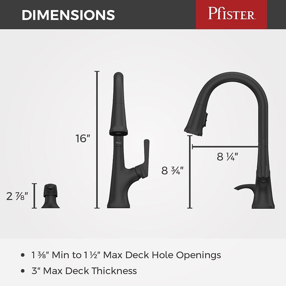 Ridgeline Single Handle Pull Down Sprayer Kitchen Faucet with HydroBlade Spray in Spot Defense Matte Black