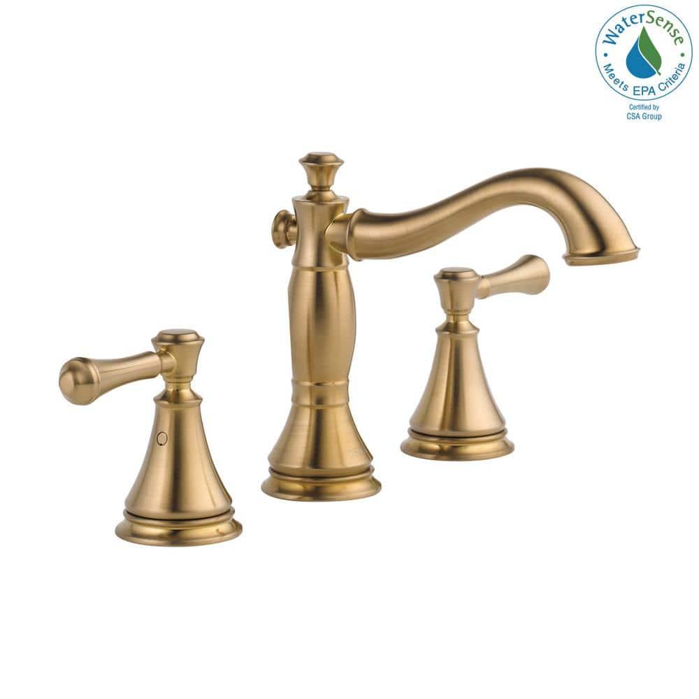 Cassidy Widespread Bathroom Faucet 3 Hole, 2-handle Bathroom Sink Faucet with Drain Assembly