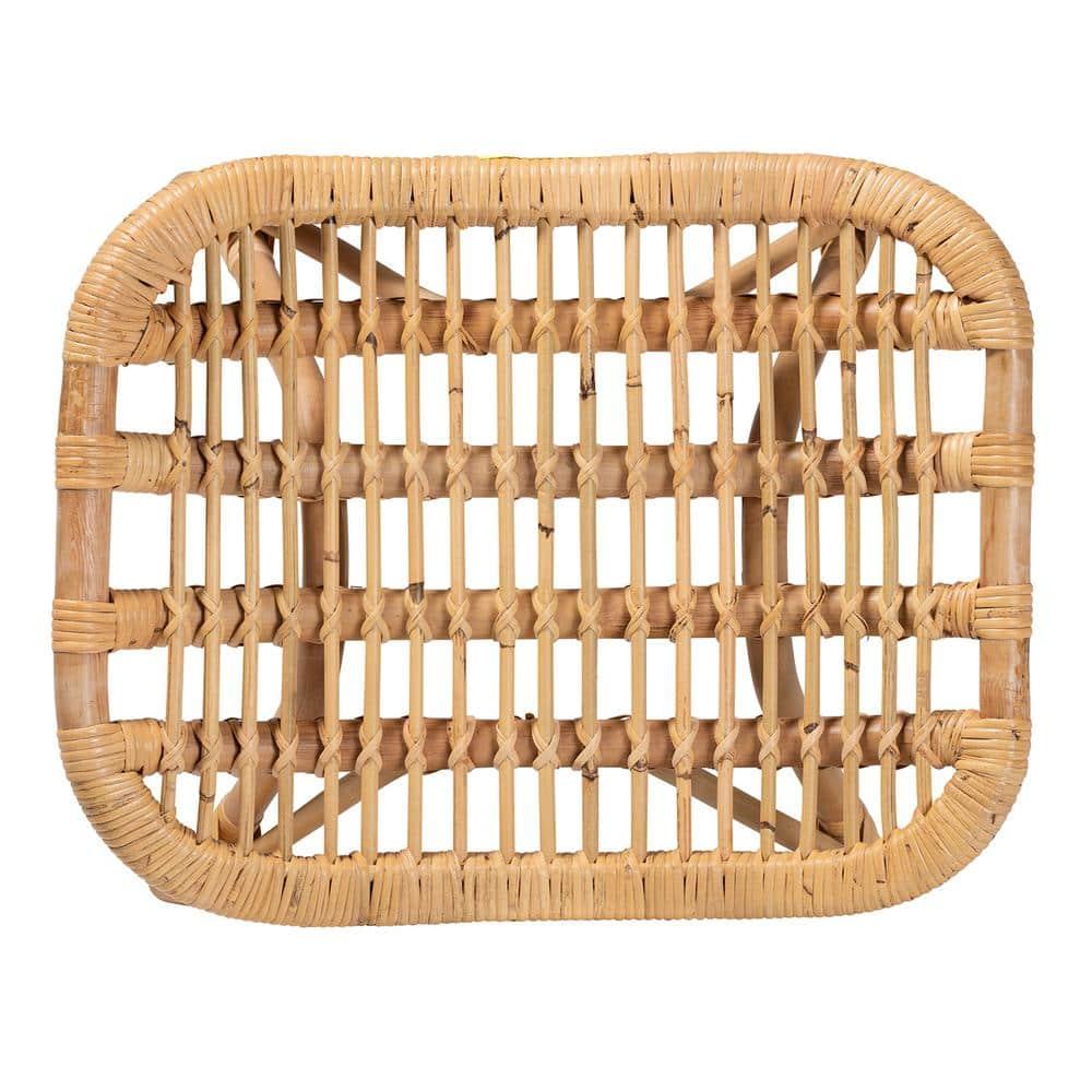 Bernardo Rattan Ottoman Brown/Natural - bali & pari