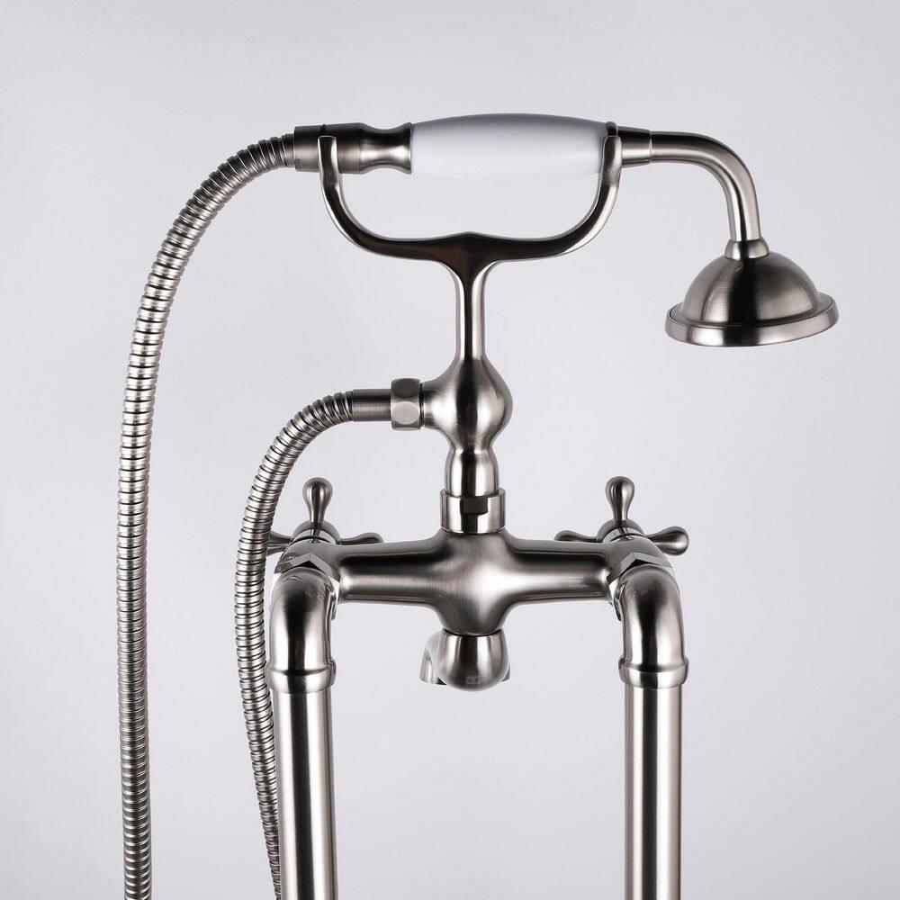 Tahoe 2 Handle Floor Clawfoot Tub Faucet with Diverter