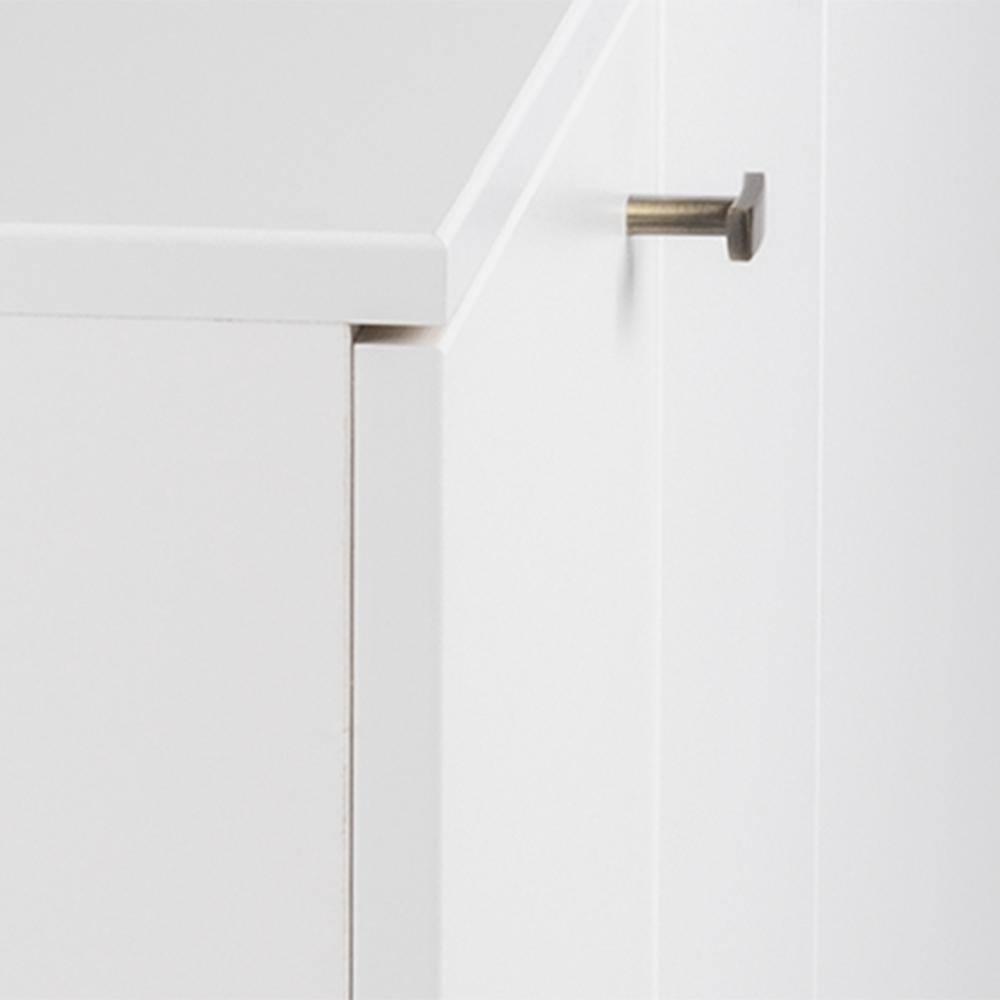 Milo Mid-Century Modern 4 Door Buffet Server White - Prepac: Laminated Storage Cabinet, CARB Certified