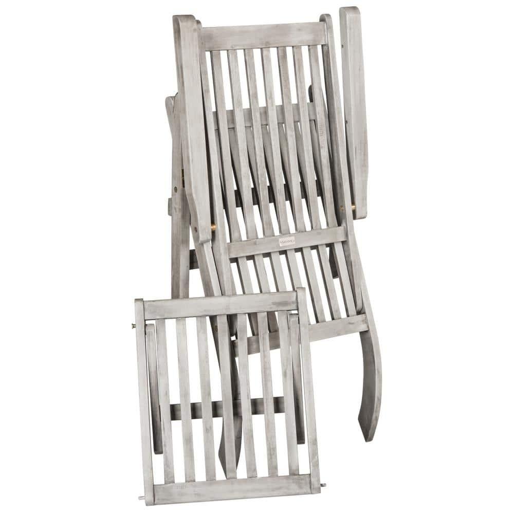 Palmdale Lounge Chair - Outdoor - PAT7015 - Grey/Navy -Safavieh