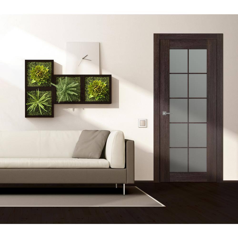 Belldinni Avon 10 Lite Solid Manufactured Wood and Glass Paneled Prefinished Standard Door