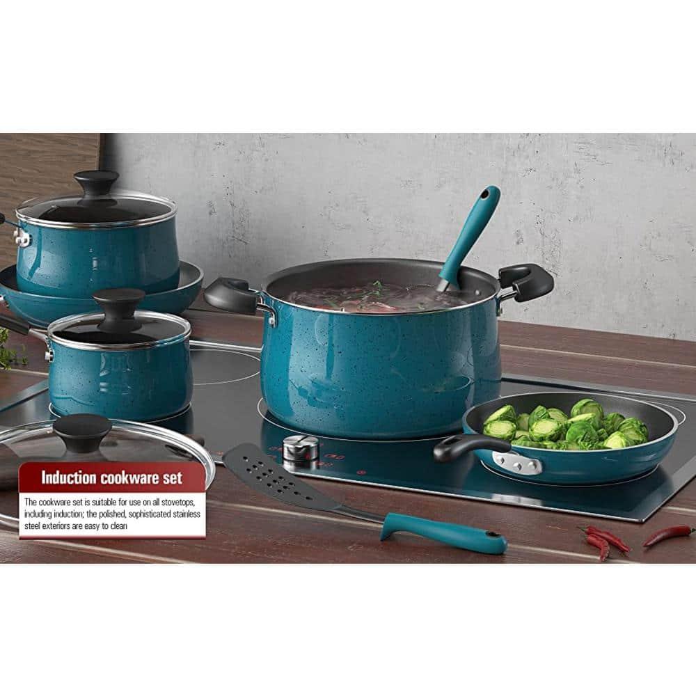 Cook N Home Cook N Home Non-Stick Aluminum Pots and Pans Kitchen Cookware Set 12 Piece