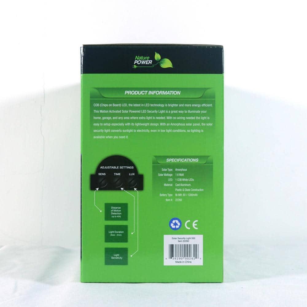 1 - Head LED Solar Powered Dusk to Dawn Outdoor Security Flood Light with Motion Sensor