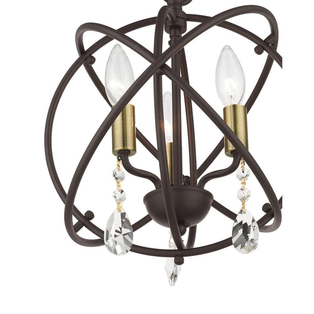 Livex Lighting Aria 3 - Light Chandelier in  Bronze