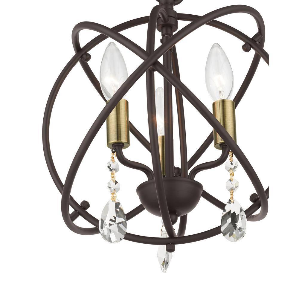 Livex Lighting Aria 3 - Light Chandelier in  Bronze