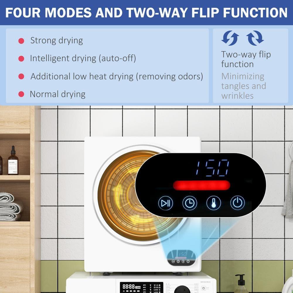 HomCom 1.5 Cubic Feet Vented Electric Stackable Dryer