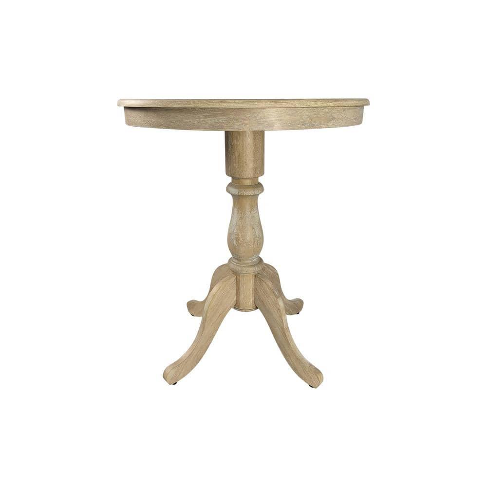 Carolina Living 30" Salem Round Pedestal Bar Table Natural Driftwood