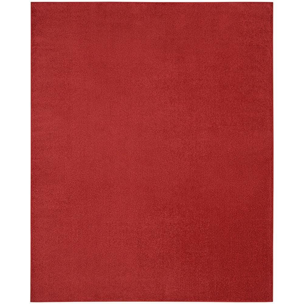 Nourison Essentials Easy Care Indoor Outdoor Area Rug - Brick Red 6' x 9'